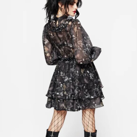 Disturbia Black and Gray Mini Dress - Picture 2 of 4